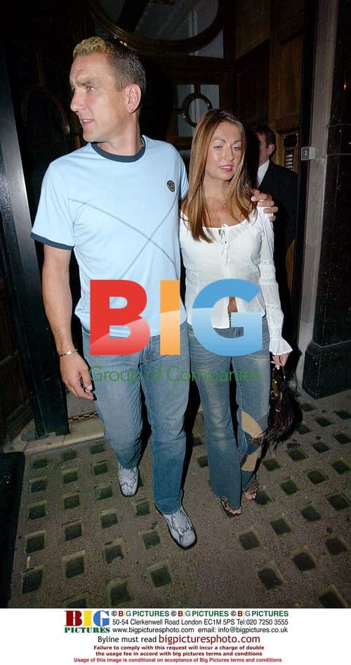 Vinny Jones and wife at Ritchie's birthday