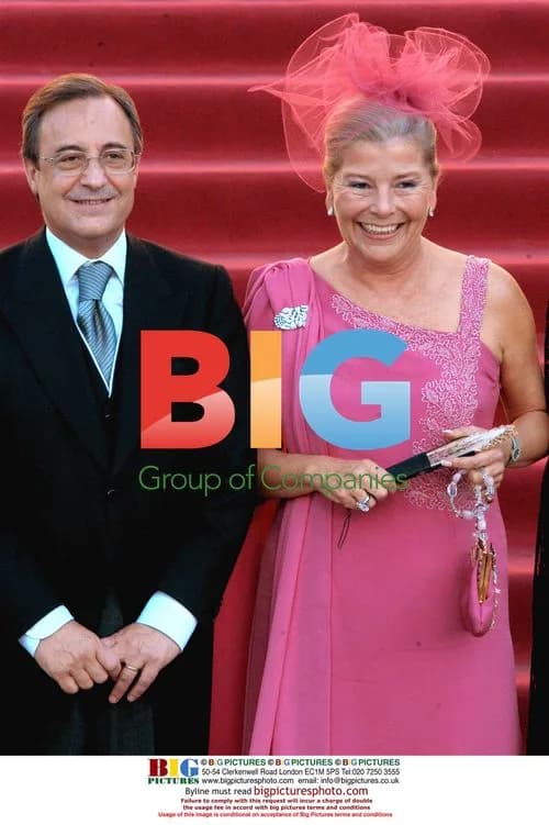 Florentino Perez and wife at daughter's wedding