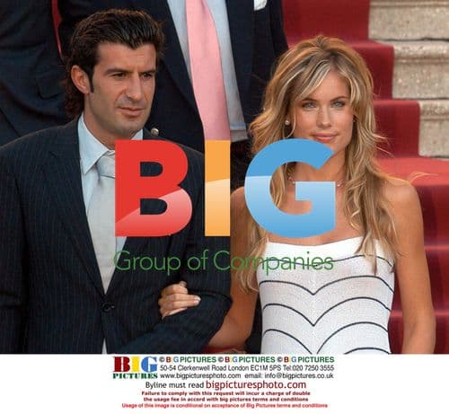 Figo and wife at Perez's daughter's wedding