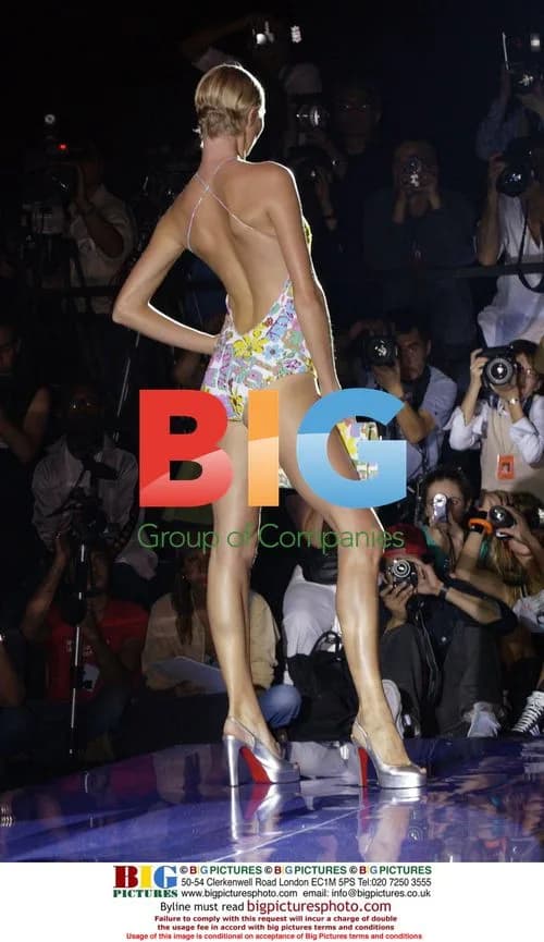 Jodie Kidd at London Fashion Week 2003