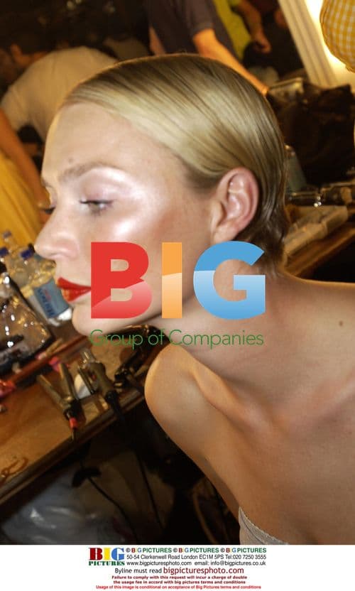 Jody Kidd Backstage at London Fashion Week