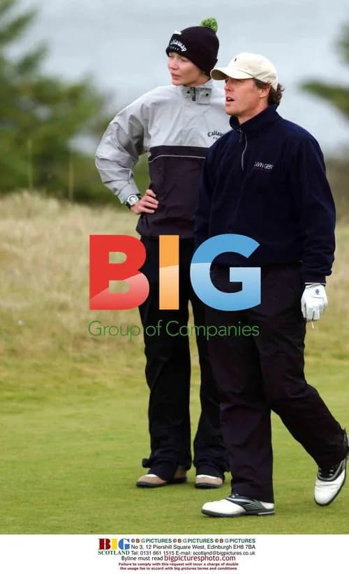 Jodie Kidd and Hugh Grant at Dunhill Links Championship