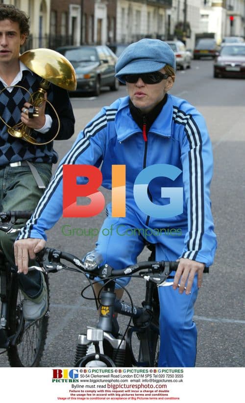 Madonna Bikes Through London