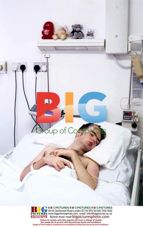 Jonathan Simms with family during CJD treatment