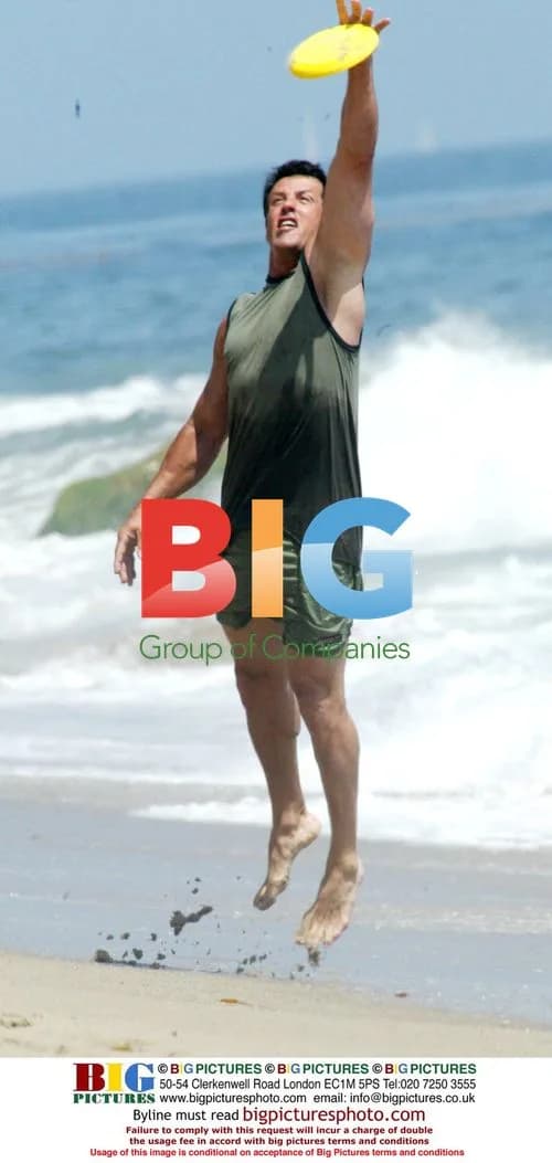 Sylvester Stallone family beach
