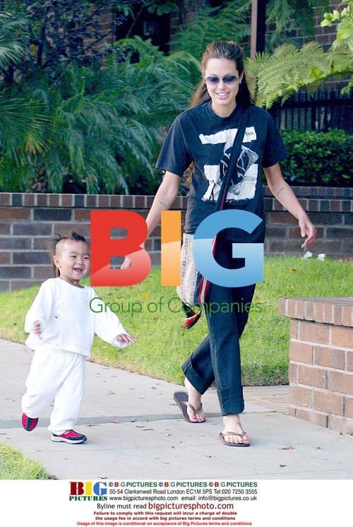 Angelina Jolie Plays with Son Maddox