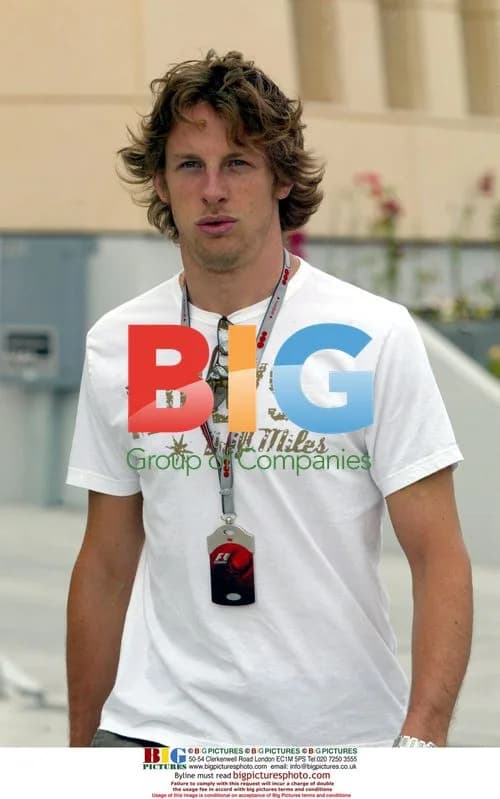 Jenson Button Arrives at Bahrain GP