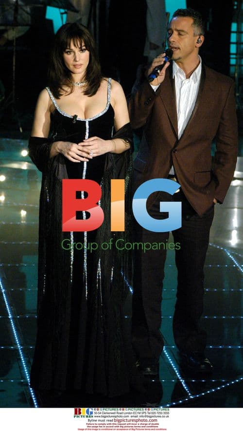 Fiorello, Bellucci, and Ramazzotti on Italian TV