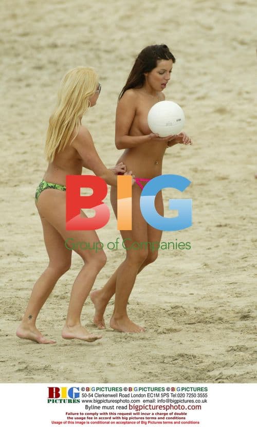 Model Coralie and Friend Emma Kearney on Beach