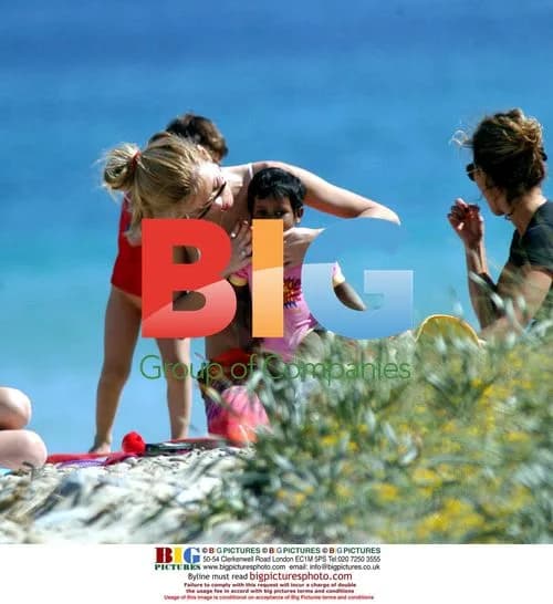 Esther Cañadas with Adopted Daughter in Ibiza