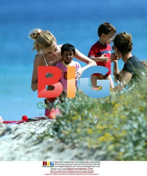 Esther Canadas and Daughter in Ibiza