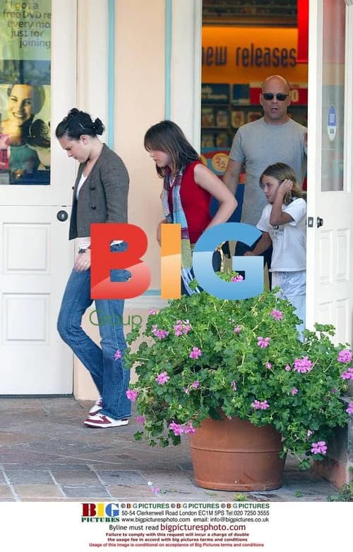 Bruce Willis Takes Daughters Out in Malibu