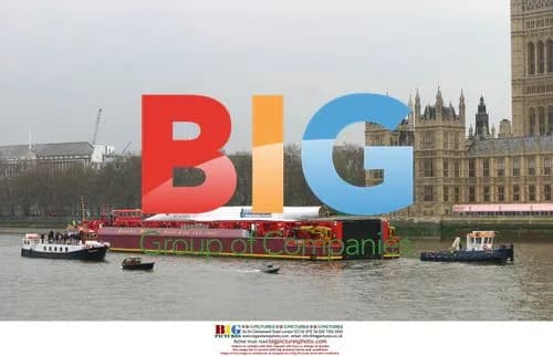 Concorde on Barge Past Big Ben