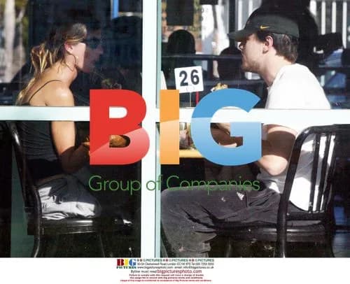 Leonardo DiCaprio and Gisele Bundchen at Fatburger