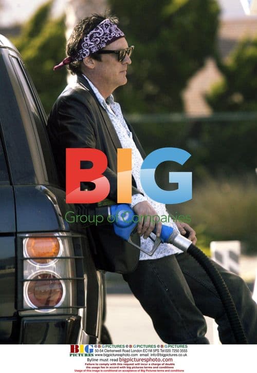 Michael Madsen pumping gas in Malibu