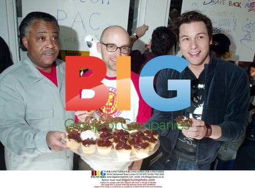 Rev. Al Sharpton, Moby and Rocco DiSpirito at Bake Sale