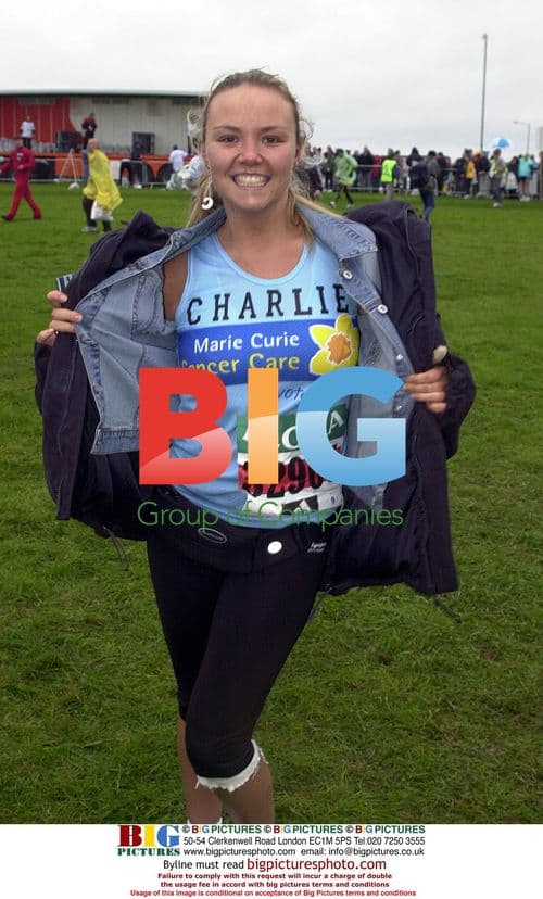 Charlie Brooks runs London Marathon