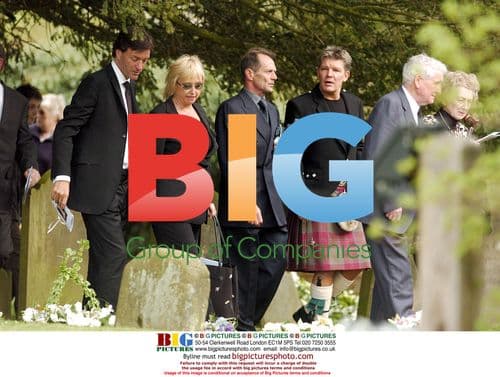 Richard Maddley, Judy Finnigan and Russ Lindsay at Caron Keating's funeral