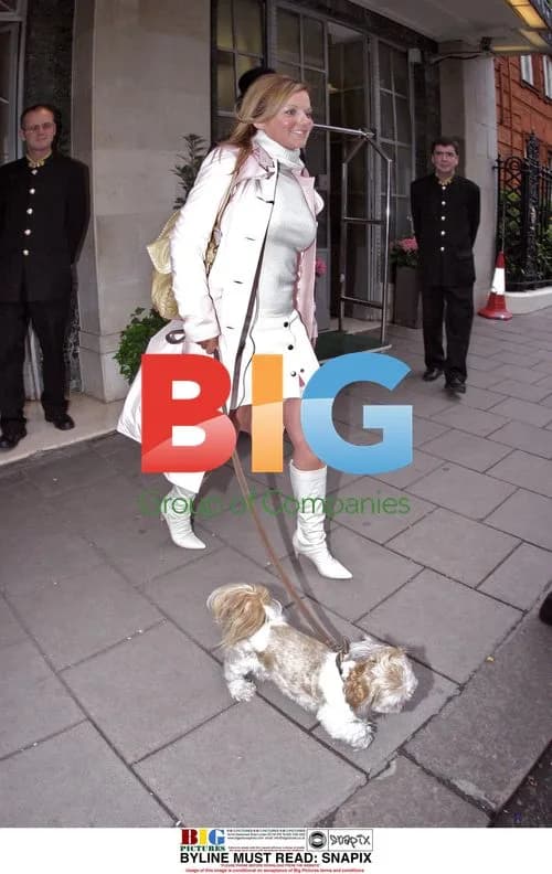 Geri Halliwell Steps Out with Dog
