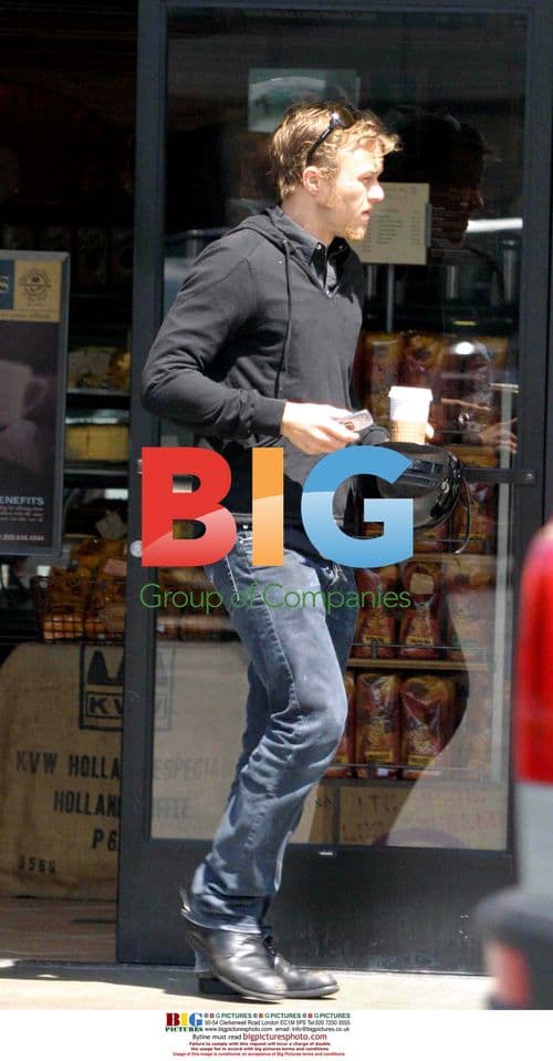 Heath Ledger Grabbing Coffee Before Bike Ride