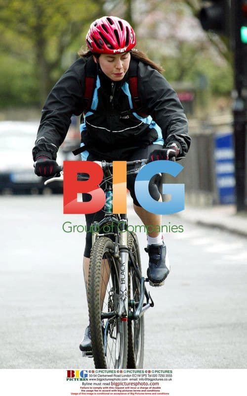 Mel C Seen on Mountain Bike in London