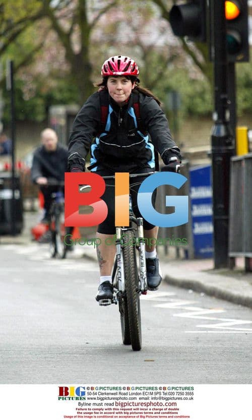 Mel C Rides Mountain Bike in London