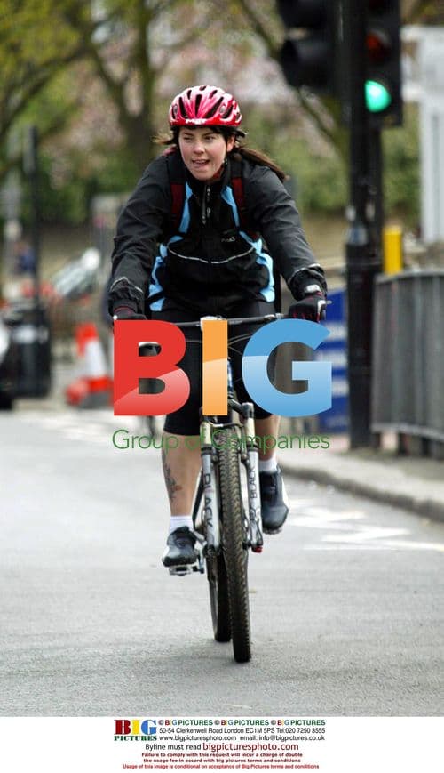 Mel C Spotted on Mountain Bike in London