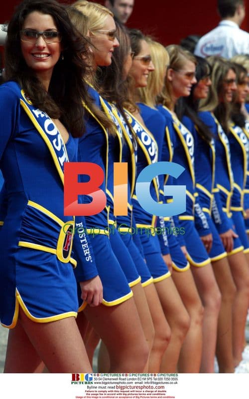 Foster's grid girls at San Marino Grand Prix