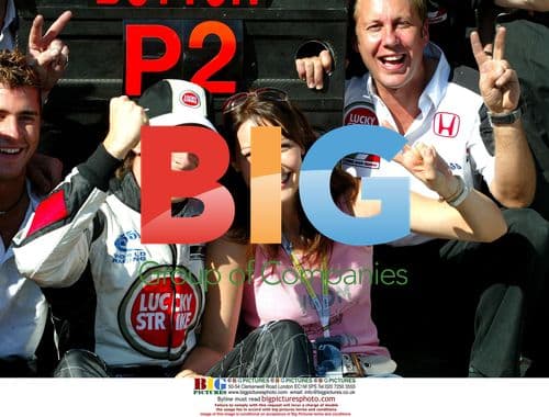 Jenson Button Celebrates 2nd Place