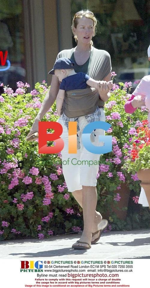 Tatjana Patitz with newborn son Jonah in Malibu