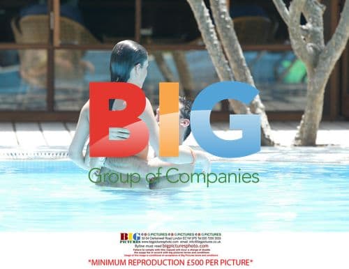 Sophie Anderton and boyfriend playing in pool