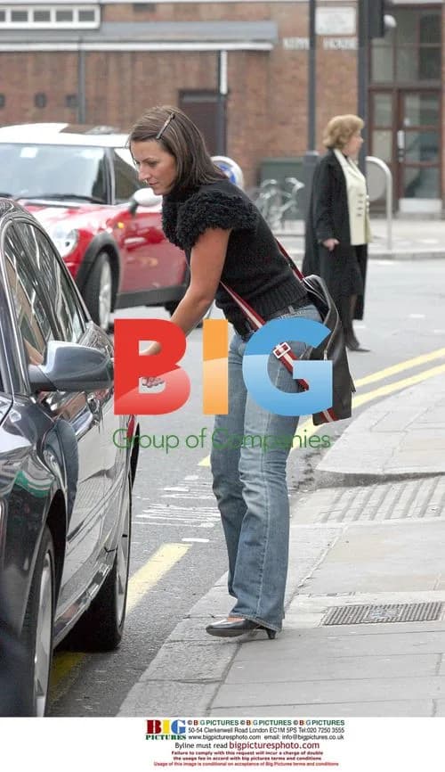 Davina McCall Leaving London Cafe