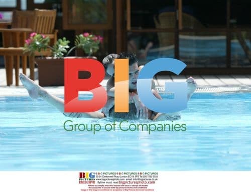 Sophie Anderton and Mark Alexiou Playing in Pool