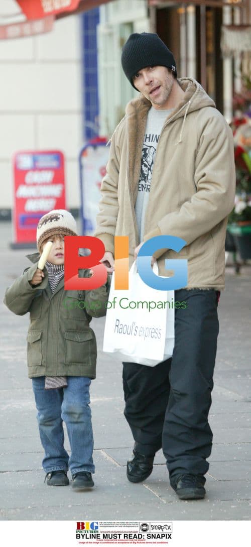 Ian Brown Shops with Son