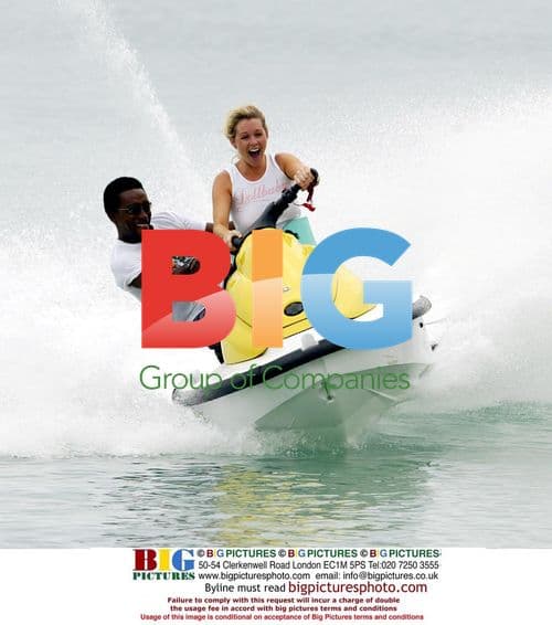 Abi Titmuss on Jet Ski