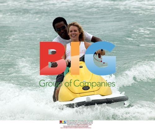 Abi Titmuss on Jet Ski