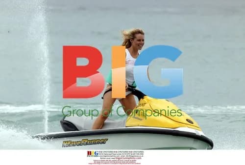 Abi Titmuss on Jet Ski