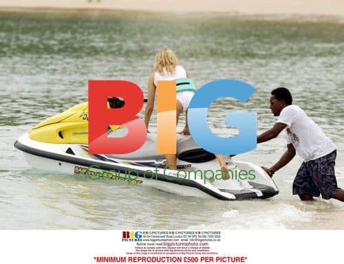 Abi Titmuss on Jet Ski