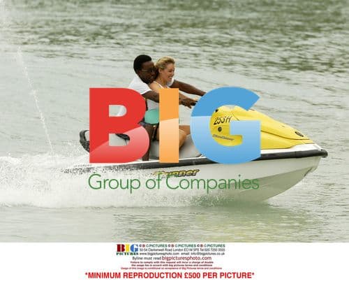 Abi Titmuss on Jet Ski