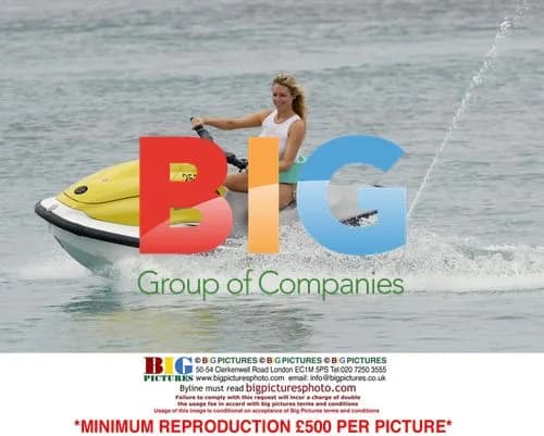 Abi Titmuss on Jet Ski
