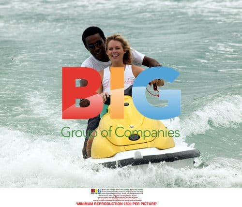 Abi Titmuss on Jet Ski