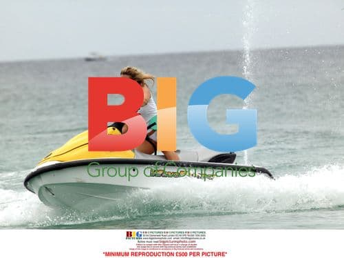 Abi Titmuss on Jet Ski