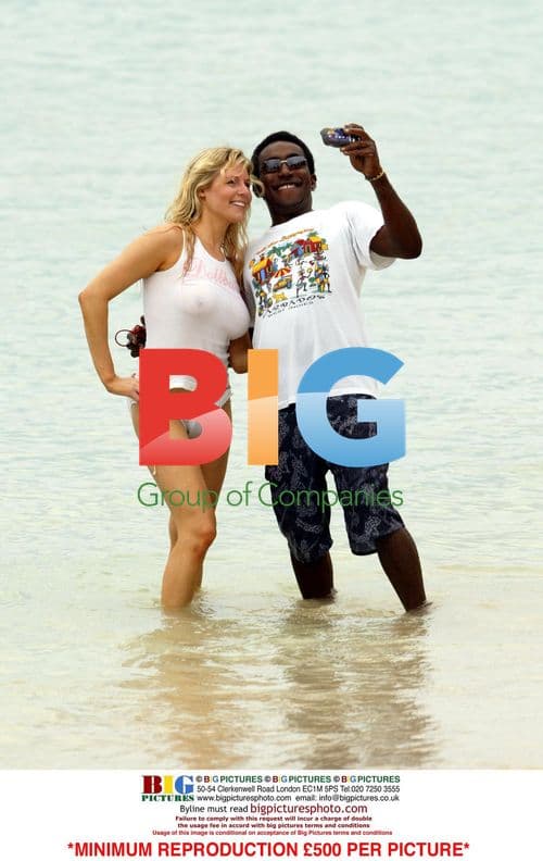 Abi Titmuss Enjoying Jet Ski on Vacation