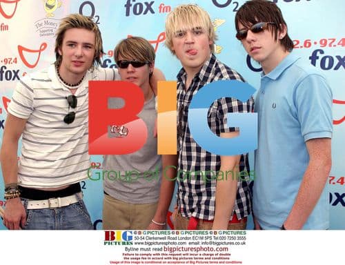 McFly backstage at Party In The Park