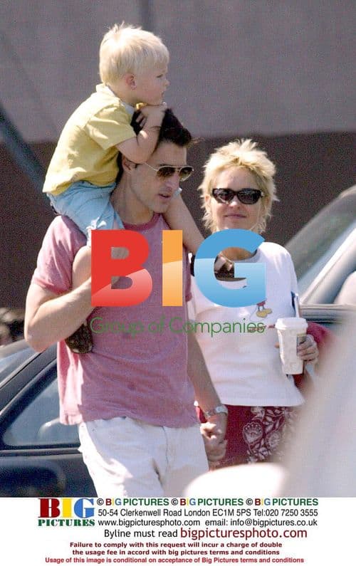 Sharon Stone with son Roan and boyfriend Bernie
