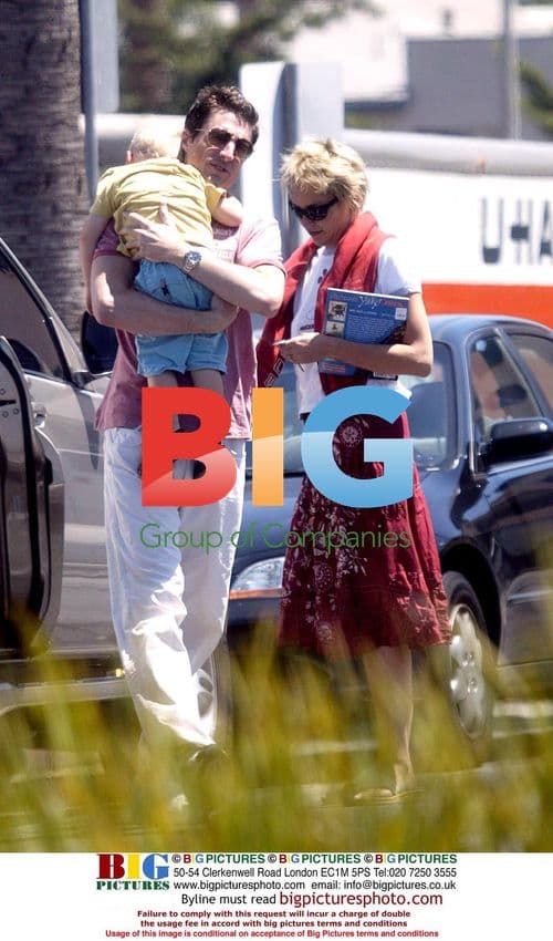 Sharon Stone and Son Roan with Boyfriend