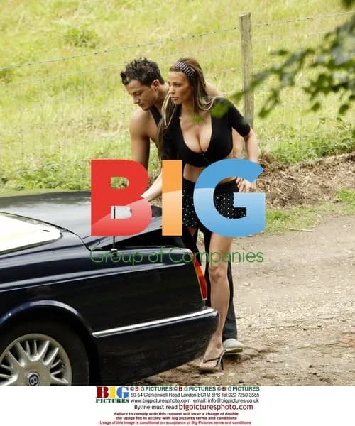 Jordan and Peter Andre in Bentley