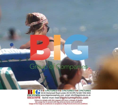 Nicole Appleton and Kate Thornton on Ibiza Beach