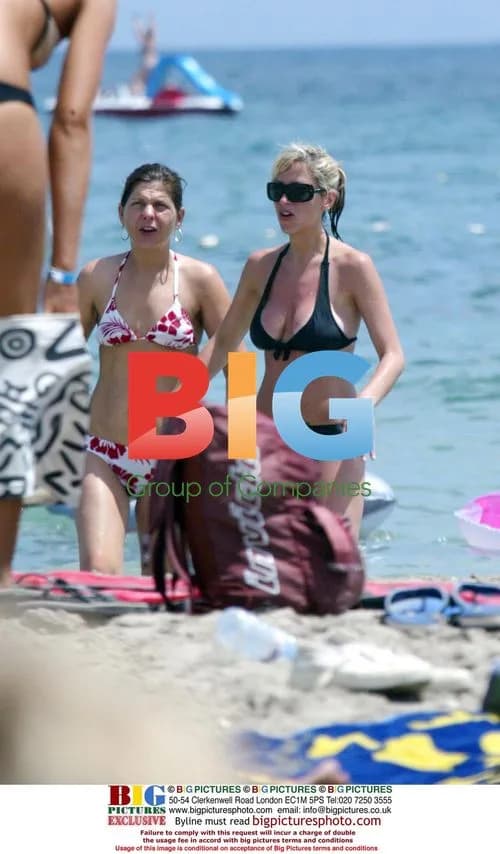 Nicole Appleton and Kate Thornton in Ibiza