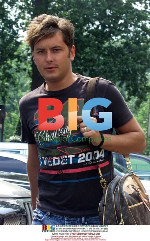 TV Presenter Brian Dowling Leaving Hotel
